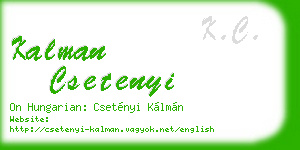 kalman csetenyi business card